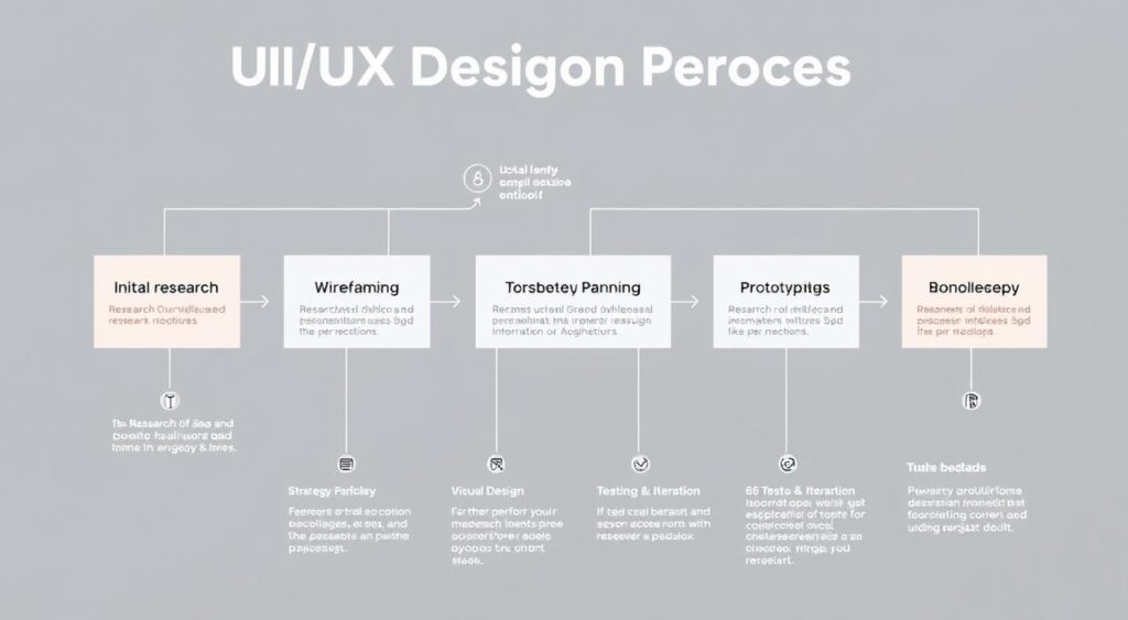 Complete UI/UX design process from research to implementation Complete UI/UX design process from research to implementation