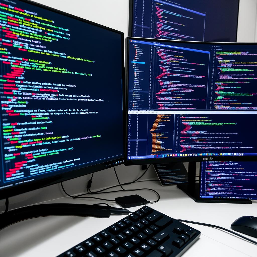 Developer working with multiple programming languages and frameworks Developer working with multiple programming languages and frameworks