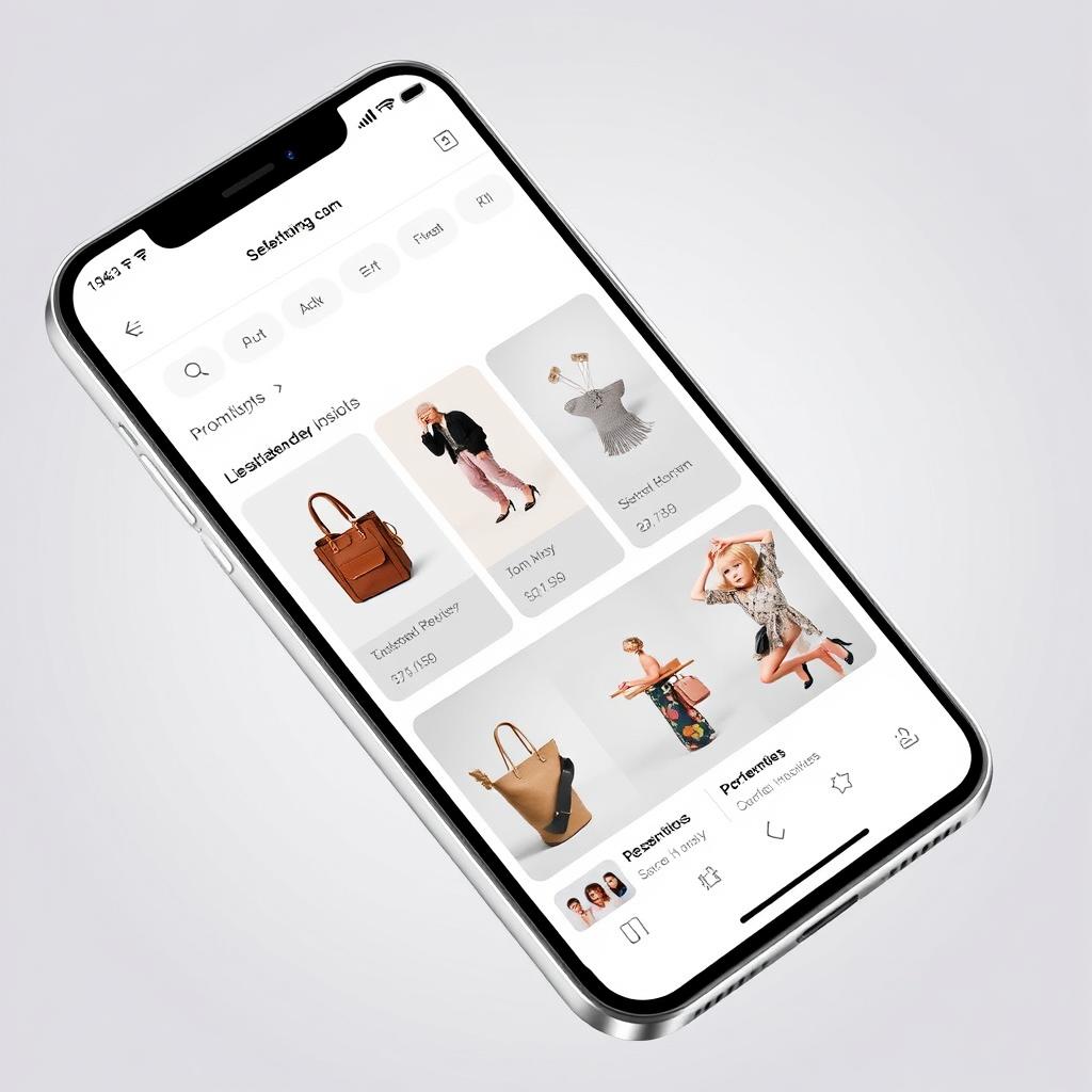 E-commerce mobile app development interface E-commerce mobile app development interface