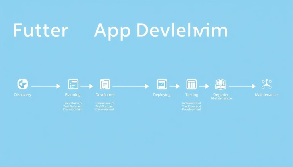 Flutter app development process workflow diagram
