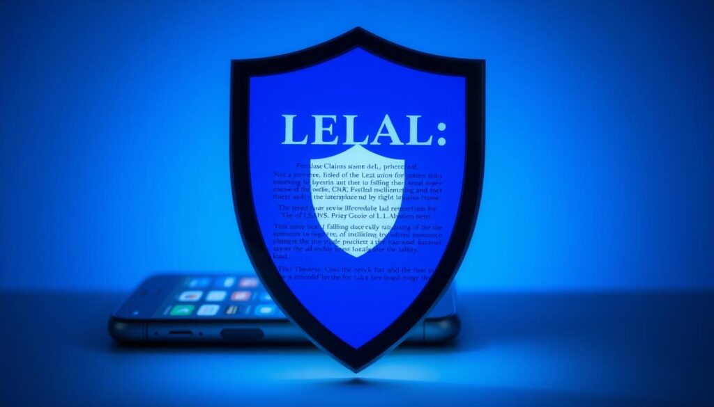 Legal shield protecting a mobile app from liability claims