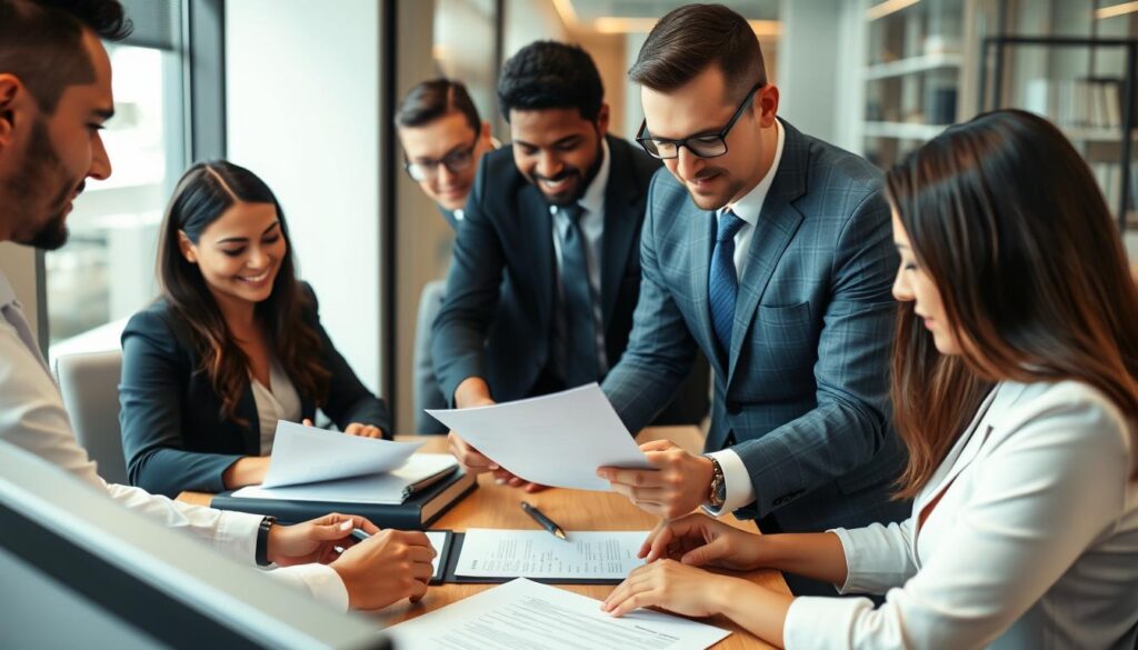 Professional legal team working on Web and Mobile Apps Development Terms and Conditions
