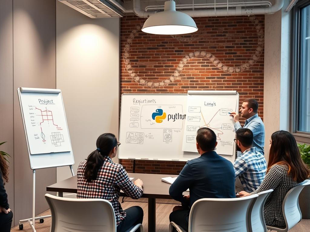 Project requirements analysis meeting for Python development Project requirements analysis meeting for Python development