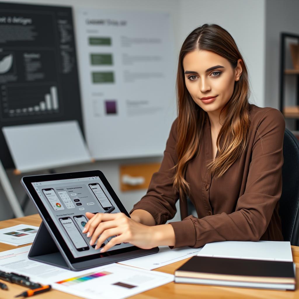 UX/UI designer creating mobile app interface UX/UI designer creating mobile app interface