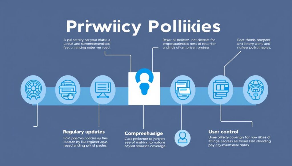 Visual representation of privacy policy best practices for web and mobile apps Visual representation of privacy policy best practices for web and mobile apps